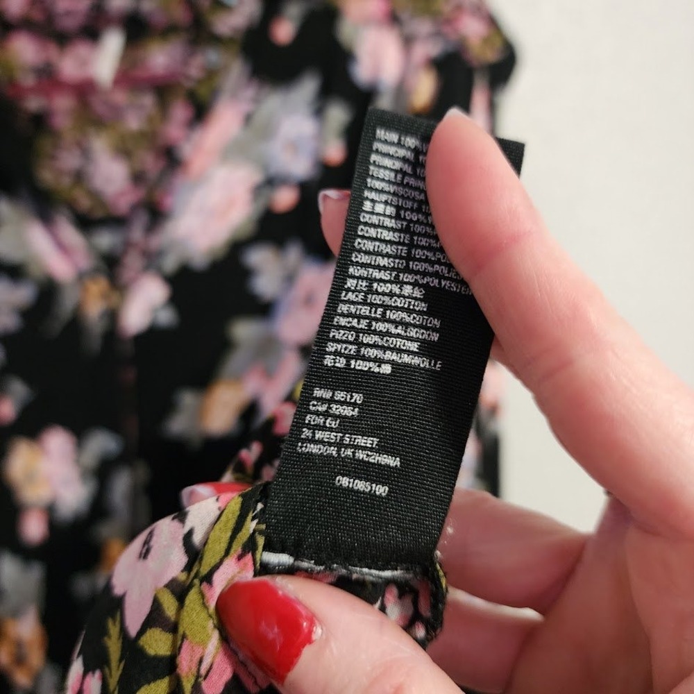 FREE PEOPLE Hold On To Me Floral Blouse Sheer Boho Top Festival M - Picture 8 of 10